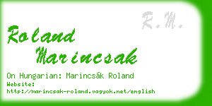 roland marincsak business card
